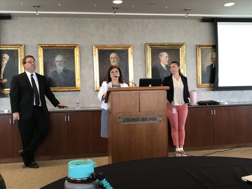 PaulMurphysLaw's tweet photo. Here’s U of U’s Chris Nelson, @UofUHealth Kathy Willets & @slcpd Christie Judd sharing the Nurse Alex Wubbels case for @PRSAltLake #GoPRSAltLake https://t.co/CKXQQ0kwK3