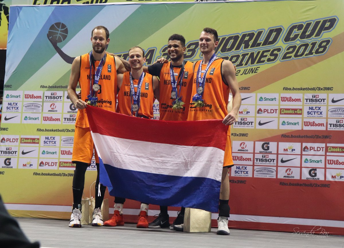 Netherlands wins silver in the 2018 FIBA 3x3 world cup in men's division <a href="/FIBA3x3/">3x3 Basketball | FIBA3x3</a> #FIBA3x3WC