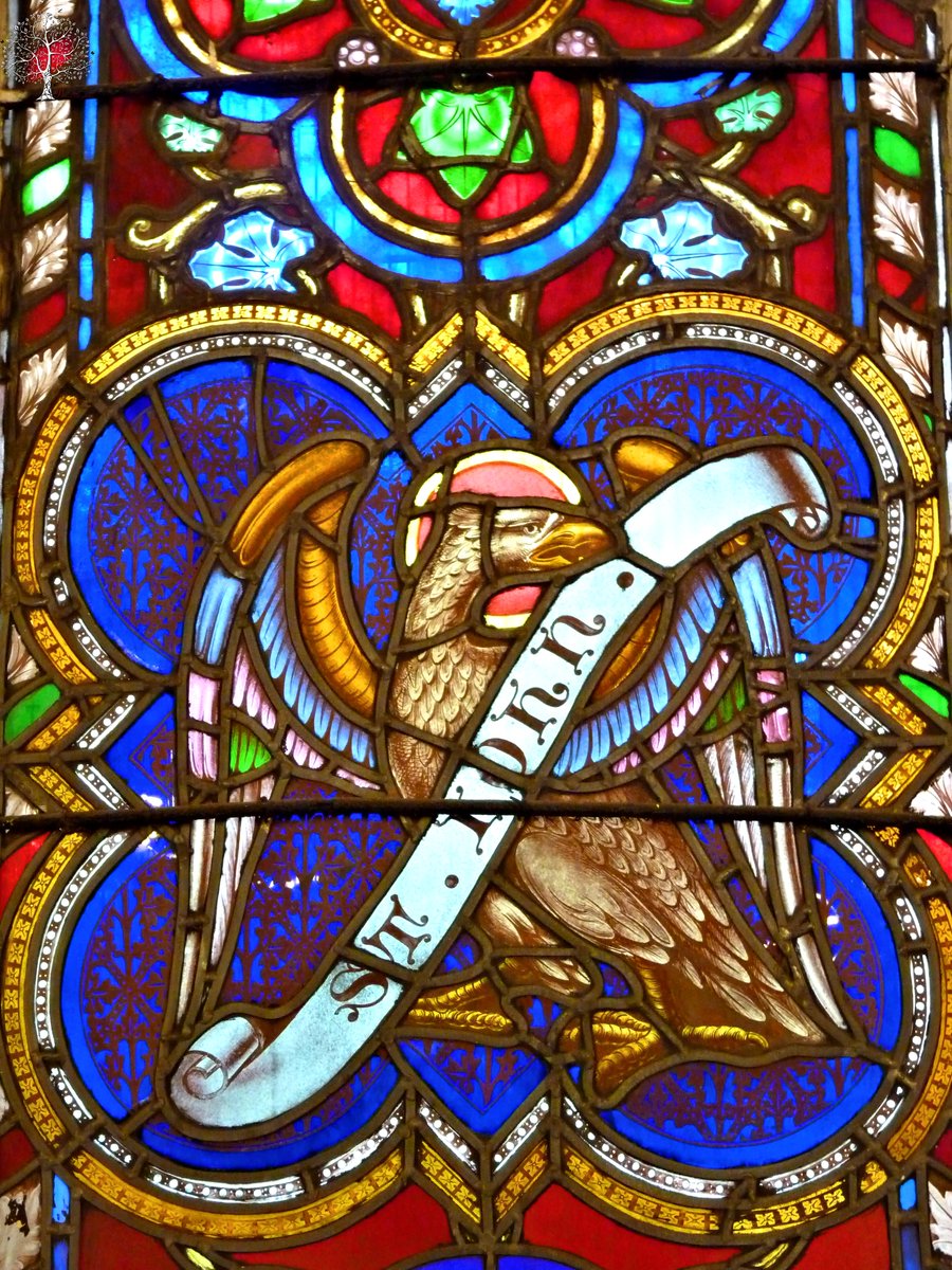 SanjeePerera1's tweet photo. I am not sure whether using the #evangelists is cheating, But these panel details are from @StMichaelsL17 #Aigburth #Liaverpool, from its East Window by #JamesAlexanderForrest in partnership with #JamesBramley #AnimalsInChurches #SaintsAndTheirAnimals https://t.co/dbhdCdc6GL