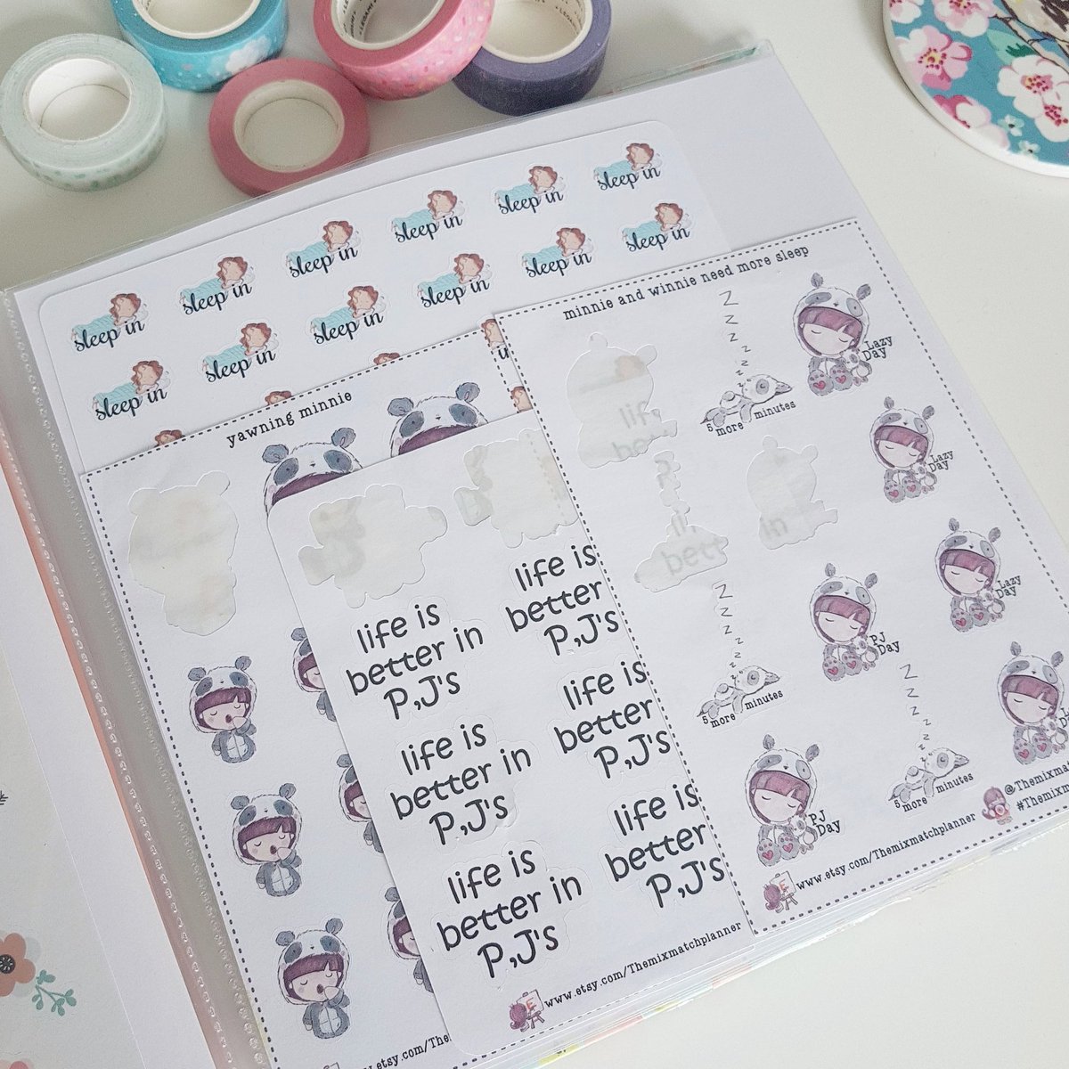 You know you're a Mum, when a page of your 'stickers album' is dedicated to tiredness and the hope of some sleep..... 😴