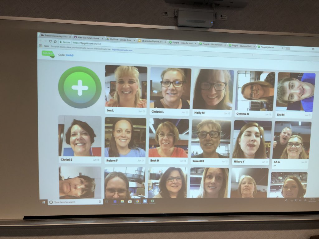 Teachers engaging with flipgrid at Allen Learning Conference 2018. #allenlearns