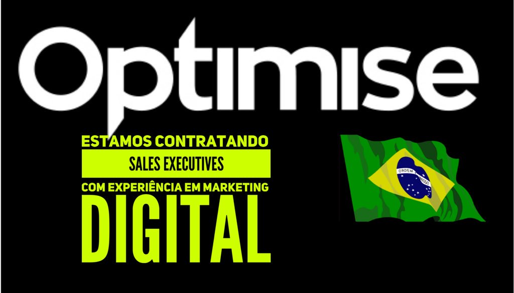 OptimiseBrasil's tweet photo. Enviar CV para falecom@optimisemedia.com
#Salesexecutives #agenciadigital #marketingdeperformance https://t.co/9MhNJ39oIx