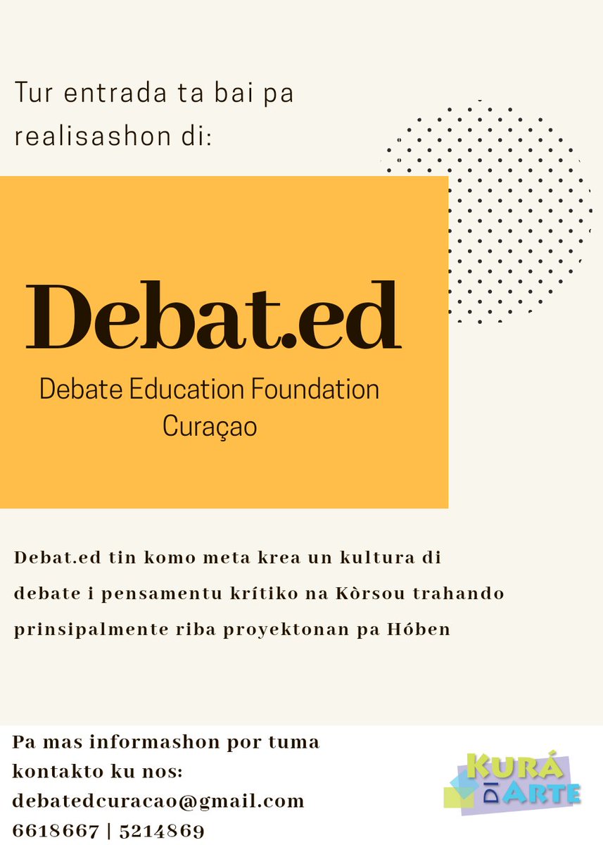 debat_ed's tweet photo. Nos ta den un proseso, bo support ta un stap mas rib'e kaminda di progreso! https://t.co/CbBXRSOtKE