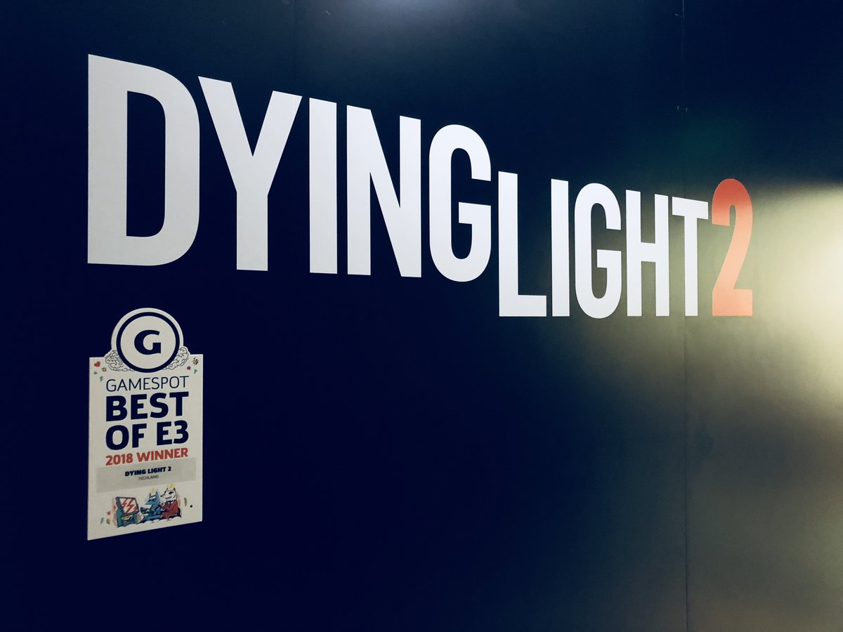 DyingLightGame's tweet photo. What a way to kick off Day 2 - @GameSpot has awarded Dying Light 2 with "Best of E3 2018". Thanks guys! 🧟🎉

#E3 #E32018 #DyingLight2 https://t.co/N0fvTM4gLD