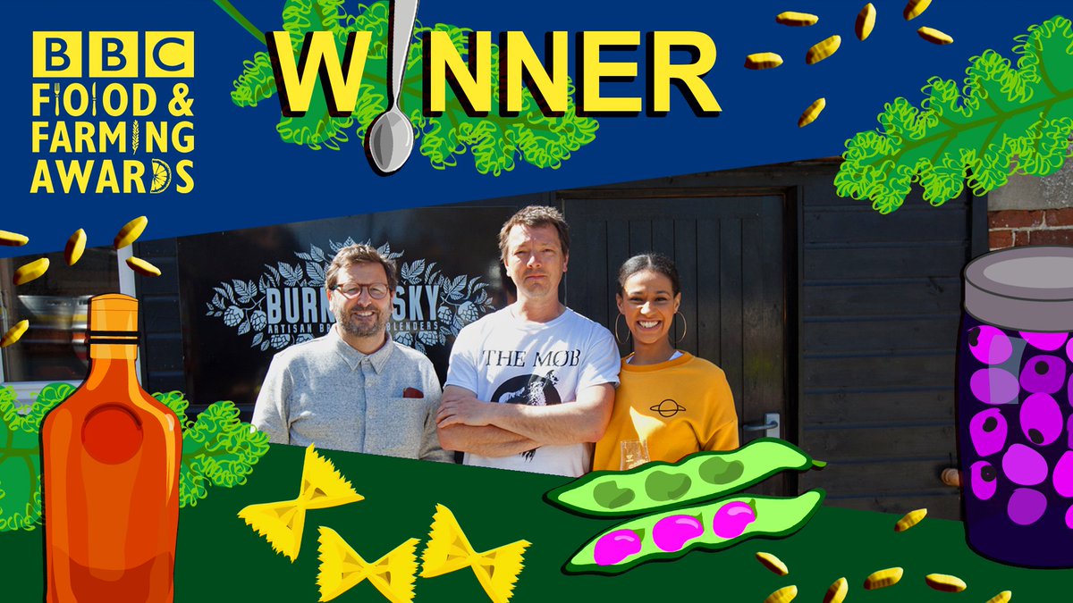 BBCFoodProg's tweet photo. Next up, to quench the thirst, it’s BEST DRINKS PRODUCER at the #BBCFoodAwards… And the winner is BURNING SKY BEER for their refreshing and refined brews. Thanks to judges @MitchTonks @jaegawise Cheers to that @burningskybeer https://t.co/HuIrRIGIbB