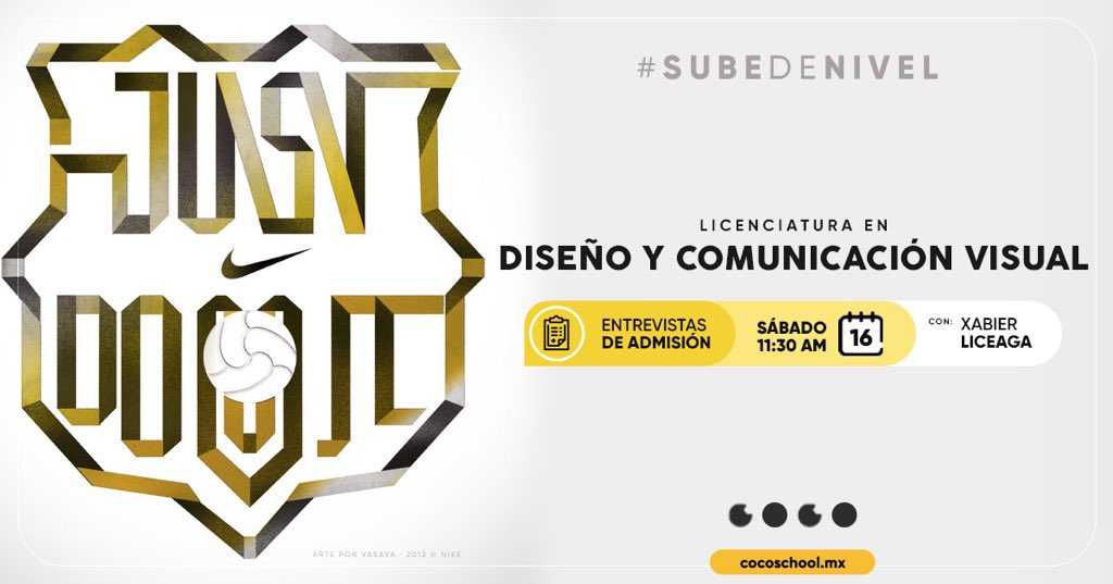 ¡Este sábado 16 de junio tienes una cita con tu futuro! Asiste a las entrevistas de admisión de la Licenciatura de Diseño y Comunicación Visual con Xabi Liceaga.

¿Quieres asistir? Mándanos un inbox o comunícate al #CocoPhone: 5511 7924