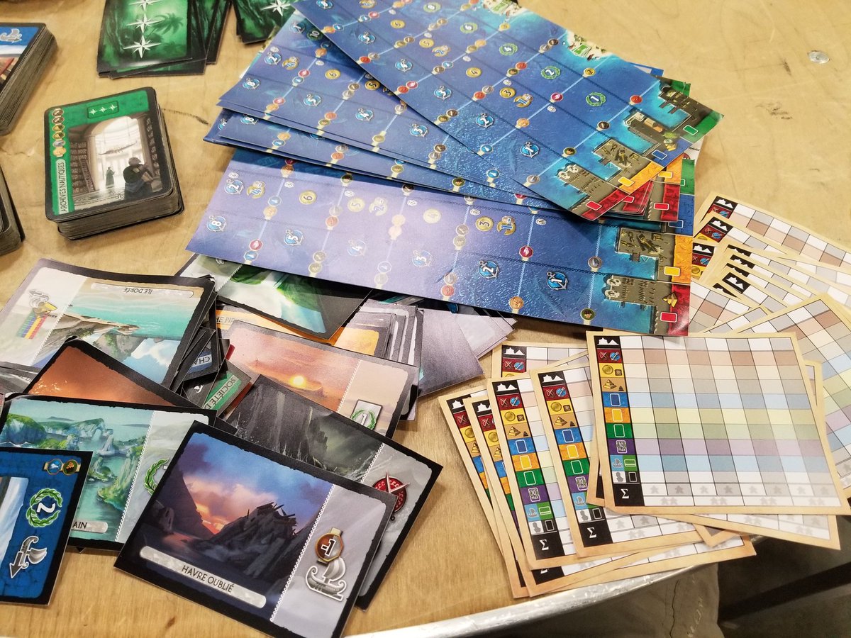 Ready to play #7wondersarmada in the board game room, #Origins2018 <a href="/ReposProduction/">Repos Production</a> <a href="/Toinito/">Antoine Bauza</a> @AsmodeeNA