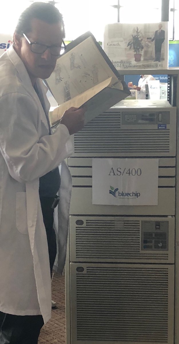 NielsLiisberg's tweet photo. The #MadDoctorsArentAlwaysEvil with he’s brand new toy. Thanks for having me @i_ug_uk to talk about mongodb and @IBMiOSS #IntPower18 https://t.co/lSsQRb1mp5
