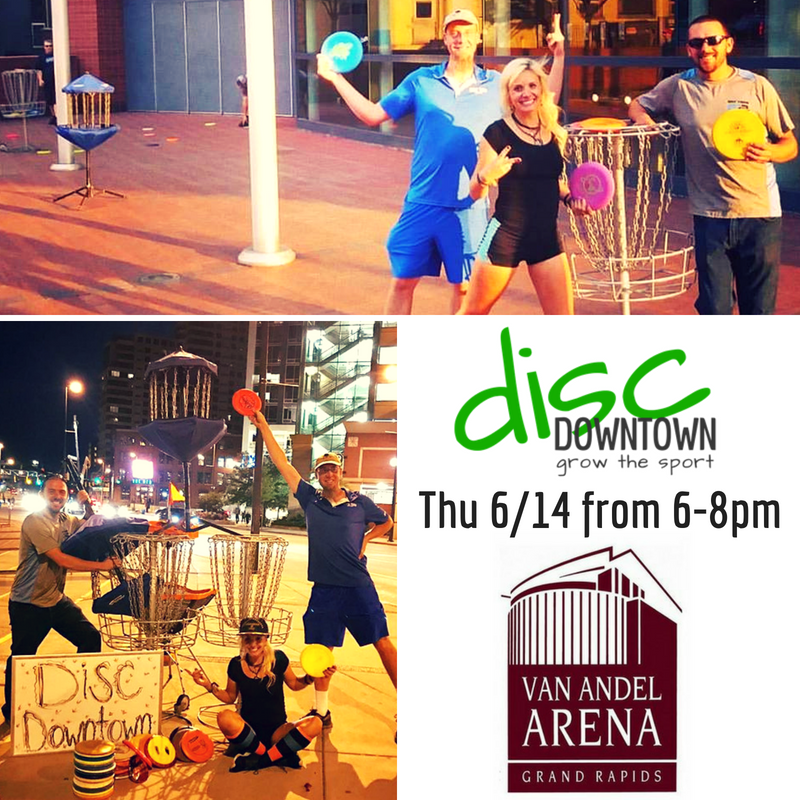 DiscDowntown's tweet photo. Disc Downtown returns to Van Andel Arena Thursday 6/14/18 from 6-8pm!
Come out to putt and grow the sport with us!
Reg for Disc Downtown Grand Rapids here:
https://t.co/wmcD4Ah6Pc  🔗🏙🔵⛓🏆😎
@DiscDowntown @VanAndelArena @ExperienceGR 
#DiscGolf #DiscDowntown #GrandRapids #DDGR https://t.co/l7BqnMszvM