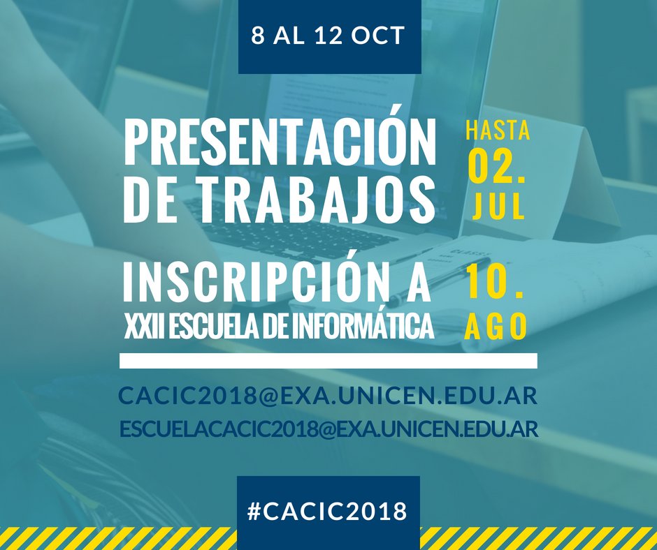 CACIC2018 tweet media