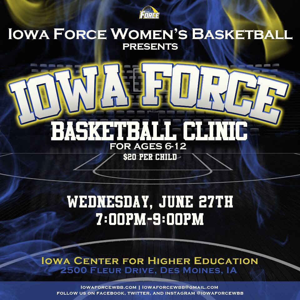 IowaForceWBB's tweet photo. Join us on Wednesday, June 27th &amp; register at https://t.co/U96Ajc8I4K @IAEliteAAU  @LadyPurePrep @IowaDragons @KHoopsGirls  @360select https://t.co/sgpcMJgQ0i