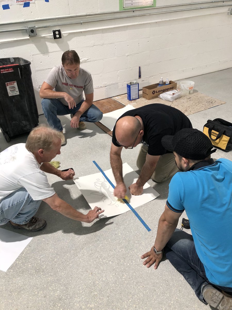 PotomacSurfaces's tweet photo. Learning how to do stenciled concrete @XtremePolishing https://t.co/rxQONbaysm
