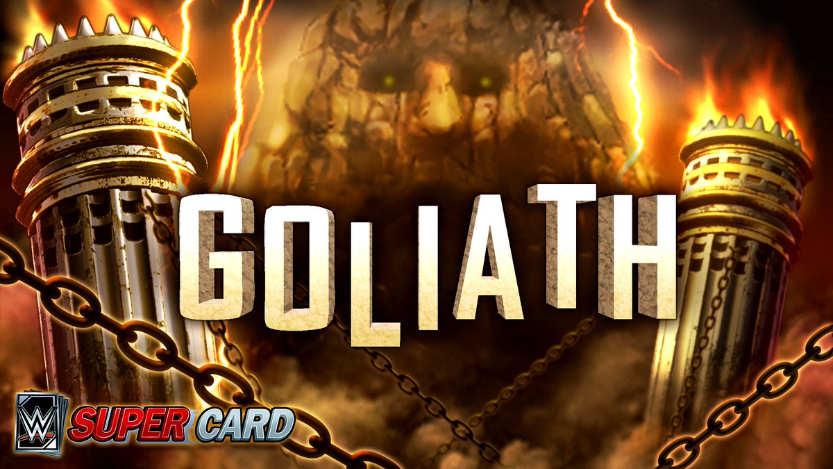WWESuperCard's tweet photo. Surprise! 

WWE SuperCard is proud to introduce its newest tier - Goliath! 

This brand new tier launches later today, so get ready SuperCarders! 

https://t.co/zzT1zF9OaB https://t.co/zo9IldYzW6