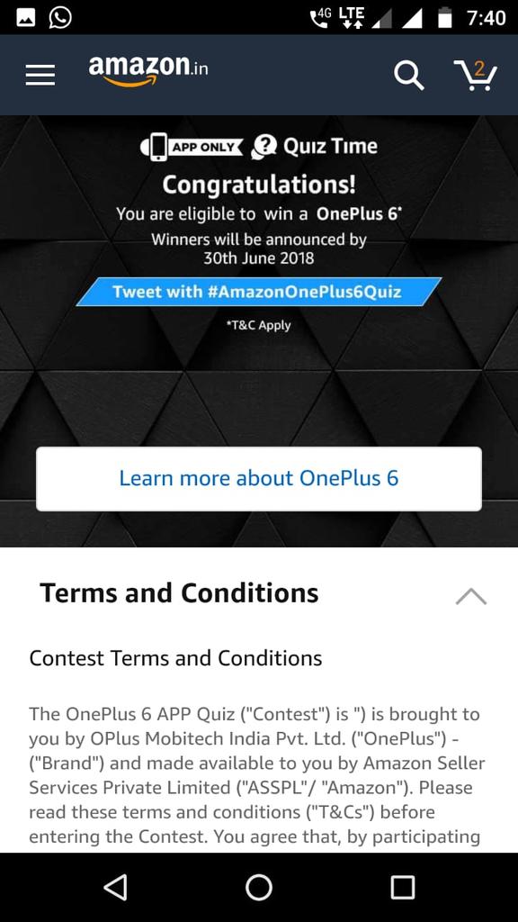 NeelamKittu's tweet photo. #AmazonOnePlus6Quize https://t.co/dWu6fgrOf3