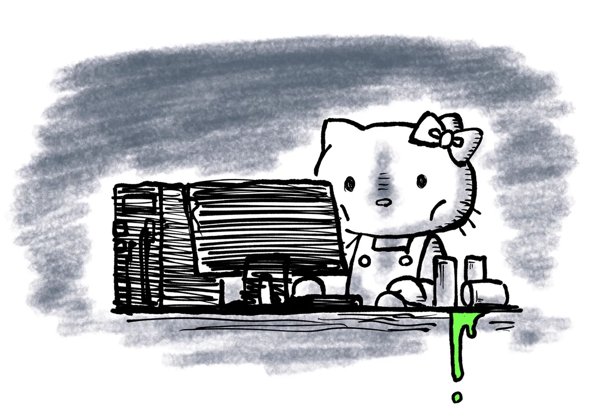 こんなキティちゃんは見たくなかった？過労キティｗｗｗ