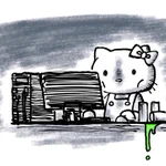 こんなキティちゃんは見たくなかった？過労キティ!