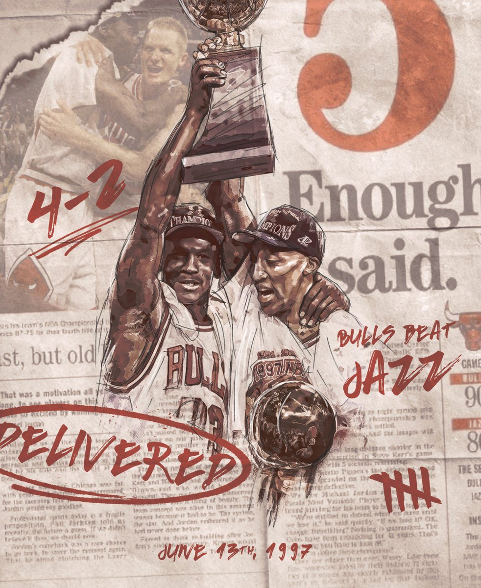 chicagobulls's tweet photo. 06.13.97 🏆🏆🏆🏆🏆 https://t.co/FbjHwxrO0g