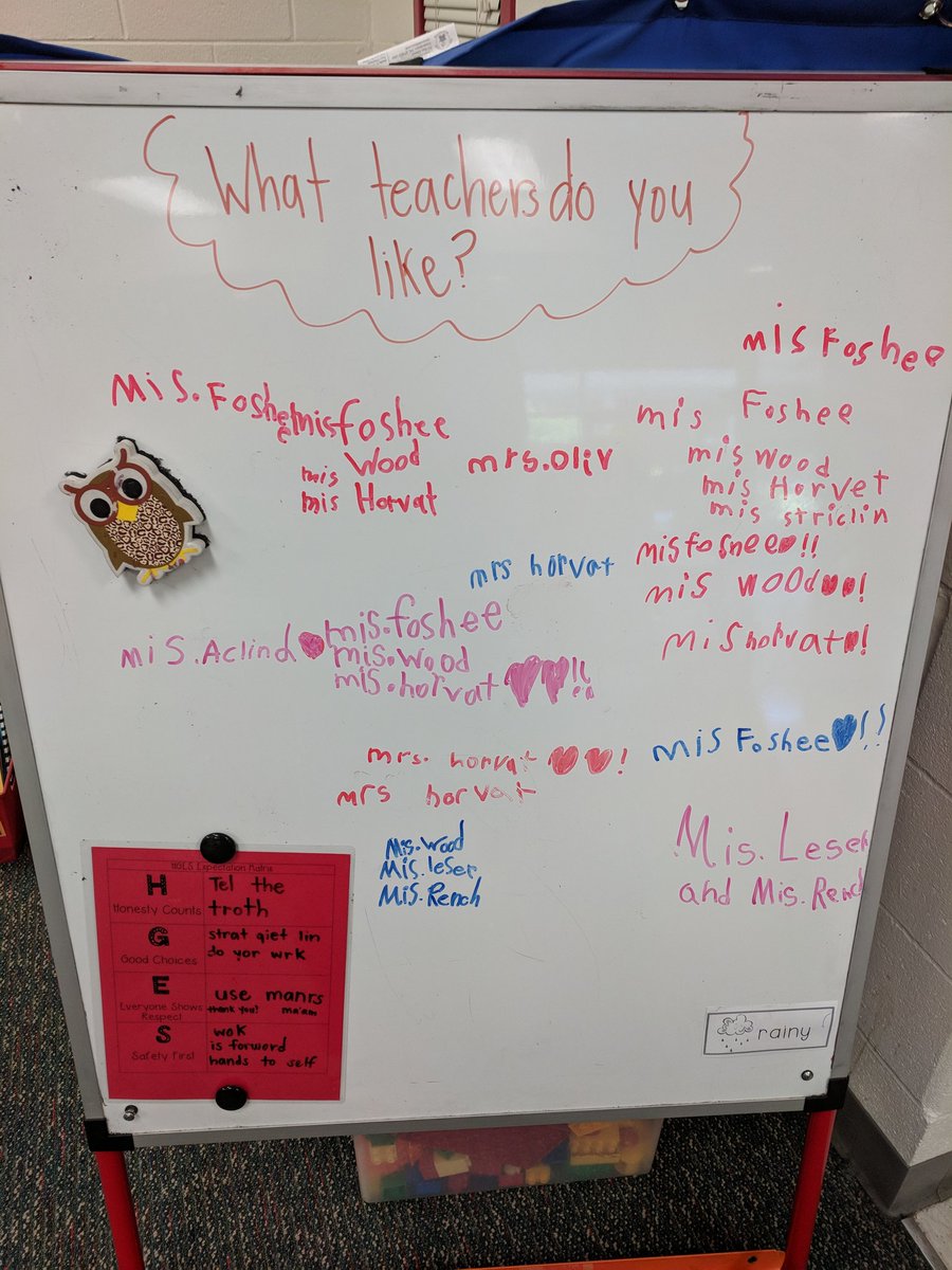 kampingoutink's tweet photo. We ♥️ teachers from all grade levels according to our ? of the day! @jwrenchHGES @MrsLesser2 @AllisonAclin @HGHedgehog #track3rocks https://t.co/BMrcFyxlTd