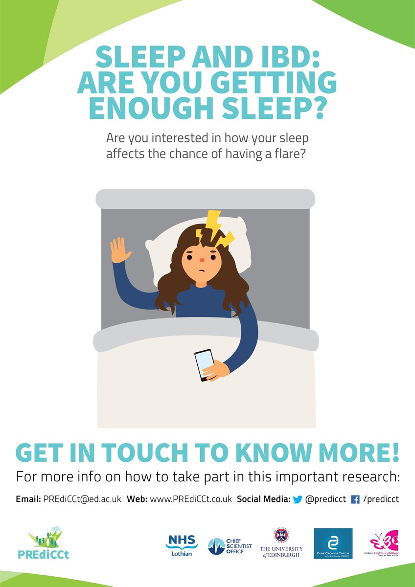 predicct's tweet image. Many people with Crohn’s disease and ulcerative colitis report poor sleep but this has not been well studied. 

In @predicct we use the validated Pittsburgh sleep questionnaire at basline. 

This will provide valuable data on factors associated with poor sleep in #IBD.