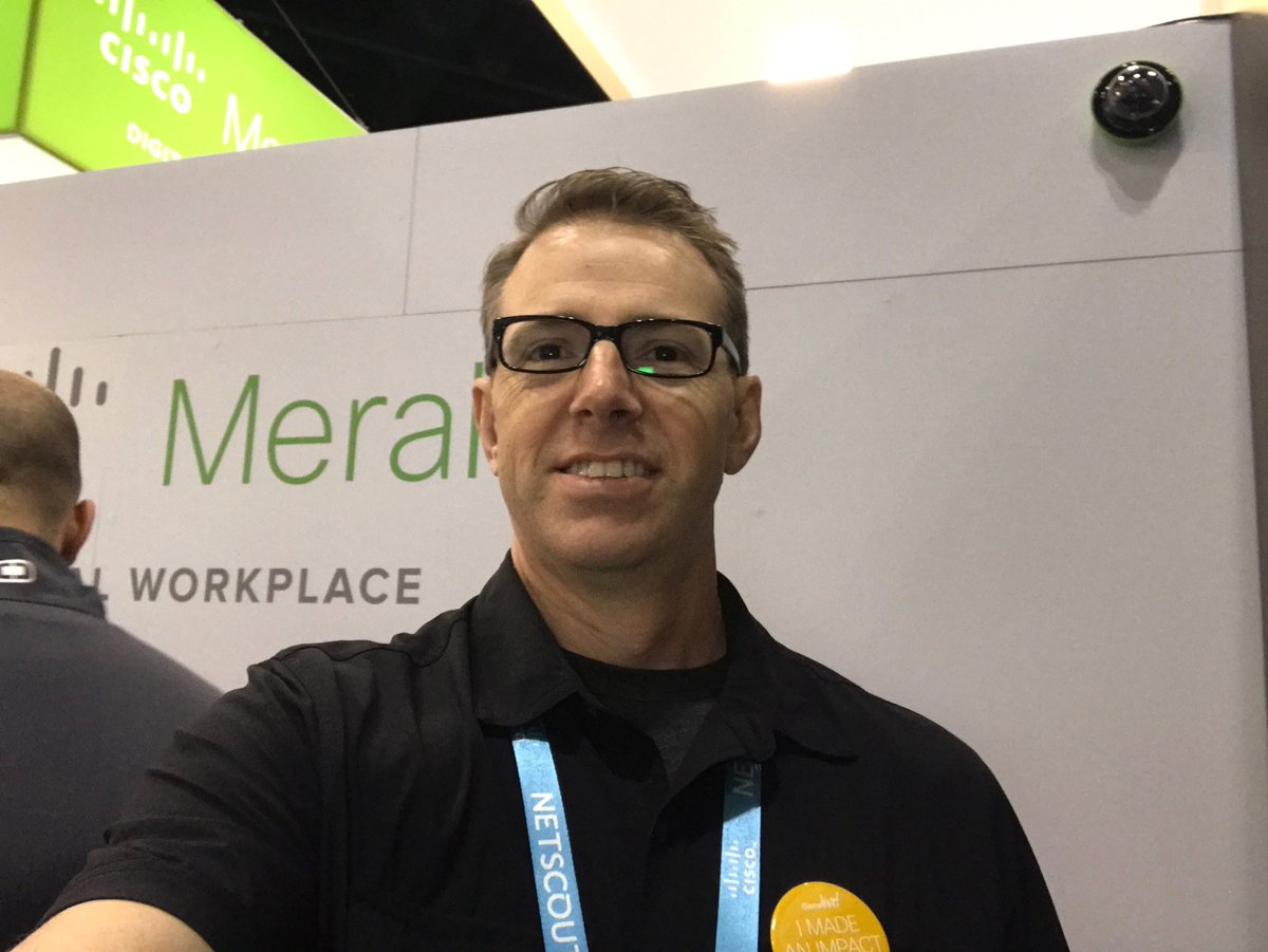 sean_ca_murphy's tweet photo. Checking out the Meraki booth at Cisco Live!  #MerakiMission https://t.co/kHtjzjxLAf