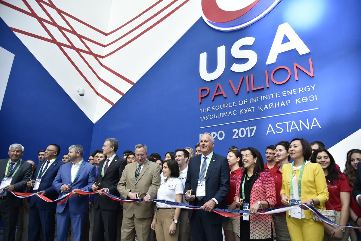 usap2017's tweet photo. In celebration of the @usap2017's 1 year anniversary since Opening Day at @EXPO2017Astana, we release our Final Report: the final showcase of our Pavilion’s story in its entirety. View and download the report on our website: https://t.co/vK7hTDBKhk Enjoy! https://t.co/0XeWTz1uxX