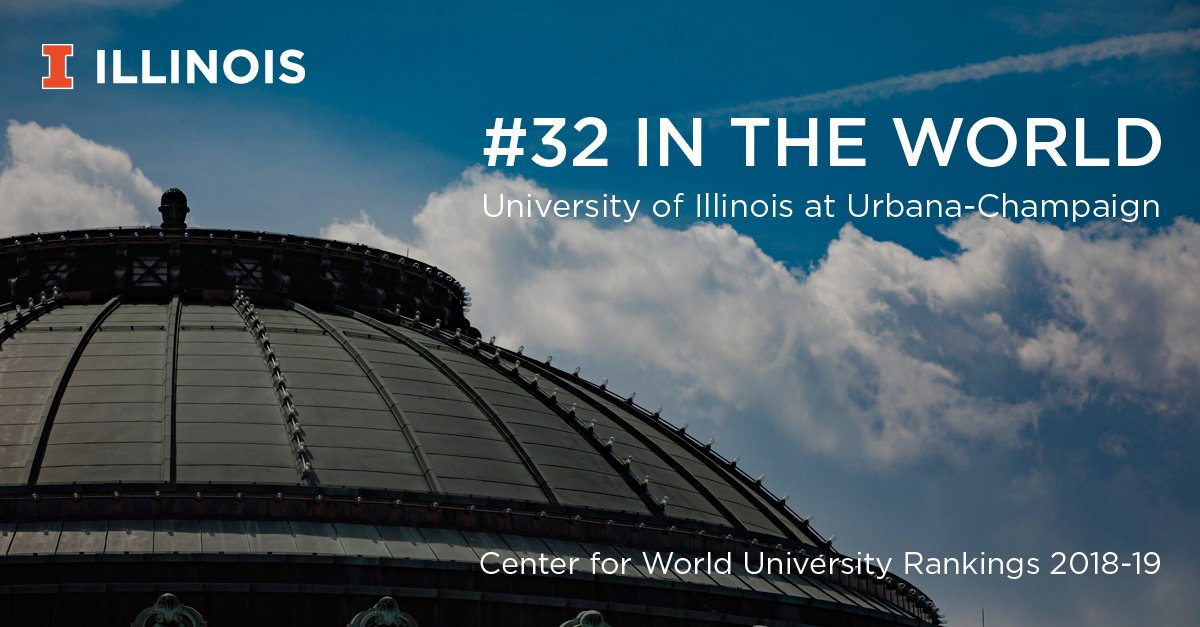 UofIllinois's tweet photo. #ILLINOIS was recently named one of the top universities in the world by the Center for World University Rankings—a reflection not of the institution, but of our outstanding faculty, staff, and students. https://t.co/wjFdiWwEdz https://t.co/1v2j011sRw