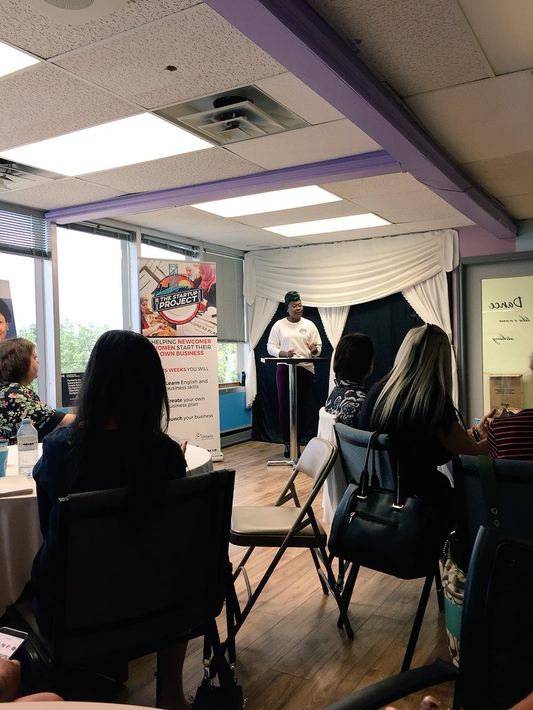 hackforge's tweet image. We’re at the @wwwwiw_org #StartUpProject Brunch this morning learning about this amazing initiative and how we can offer tech skills to this incredible group and future groups of women entrepreneurs in #YQG