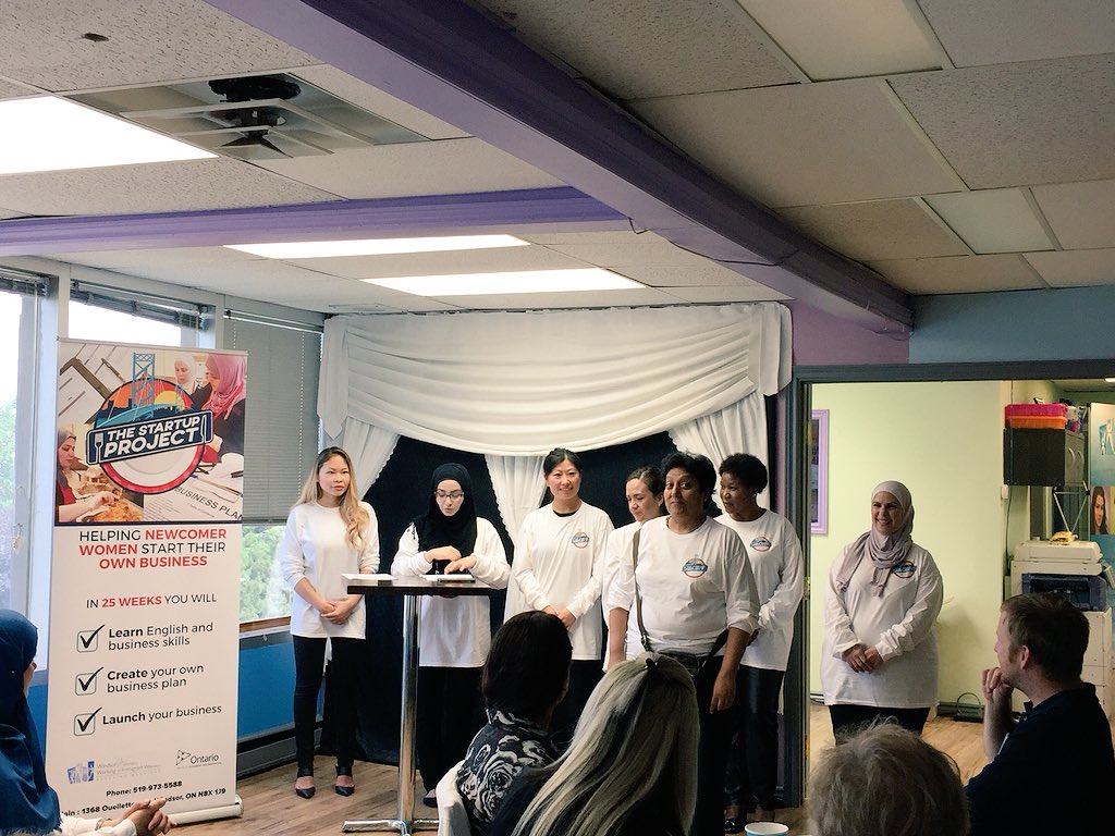 hackforge's tweet image. We’re at the @wwwwiw_org #StartUpProject Brunch this morning learning about this amazing initiative and how we can offer tech skills to this incredible group and future groups of women entrepreneurs in #YQG