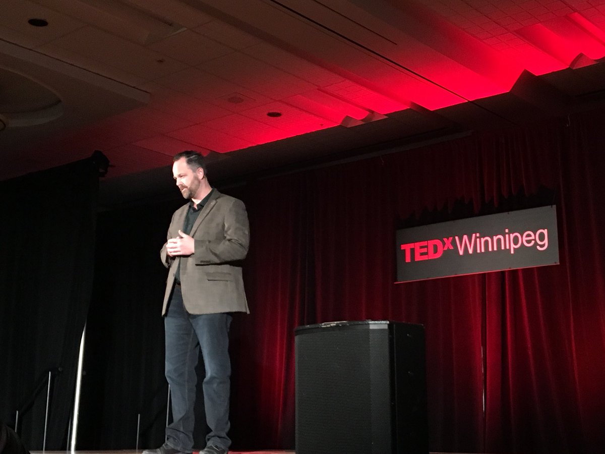 TEDxWinnipeg's tweet photo. John Janzen speaks eloquently on Symptoms of Hopelessness #TEDxWpg2018 #TEDxWinnipeg https://t.co/tVhEKLwMZH