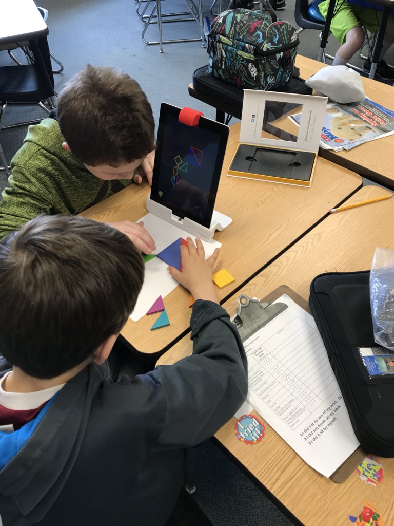 Third graders in Mrs. Whalen’s class are loving their Osmos!   <a href="/PlayOsmo/">Osmo</a>