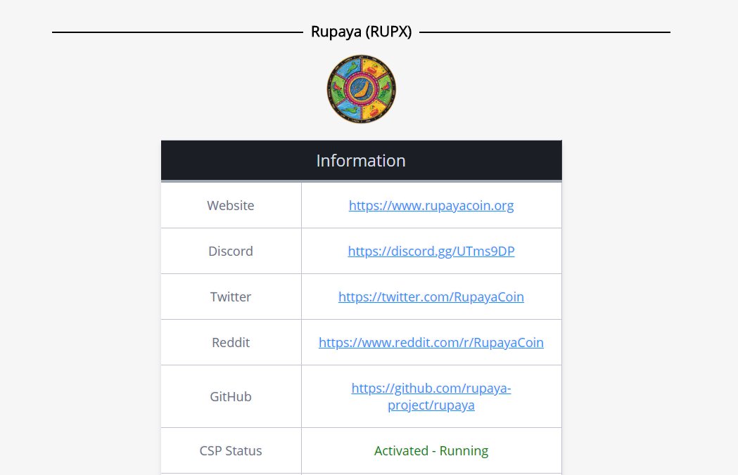 We are pleased to announce <a href="/RupayaCoin/">Rupaya</a> #RUPX integration with our staking &amp; masternode pool.
