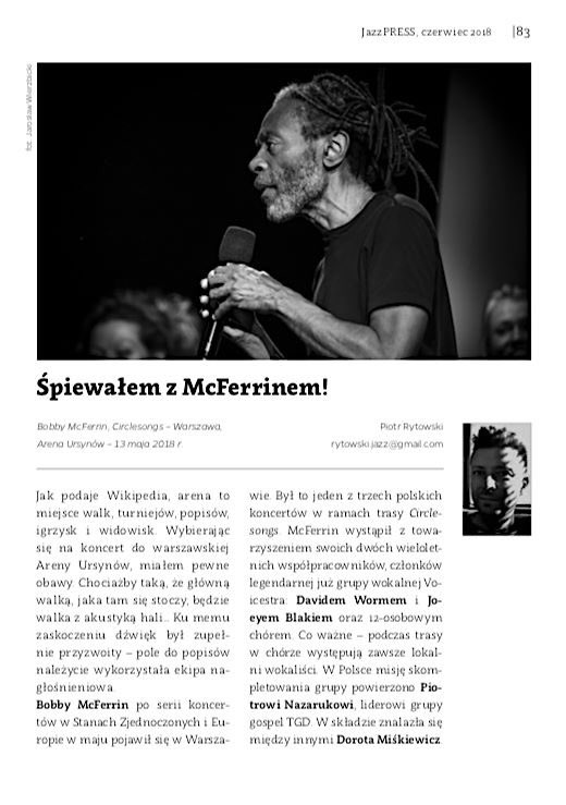 SkyLiveGroupPL's tweet photo. @JazzpressPL - Dziękujemy za recenzję koncertu Bobby McFerrina, który odbył się 13 maja w Warszawie!

@bobbymcferrin #pięknedoświadczenie https://t.co/NMZVNiNzED