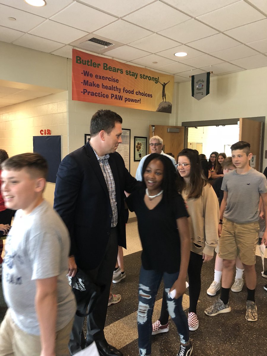 Today our Butler Bears honored Dr. Brereton at an assembly!  We will miss him at Butler, but know he will soar at Barclay.  “Here’s to you, Dr. Brereton, Butler loves you more than you will know!”