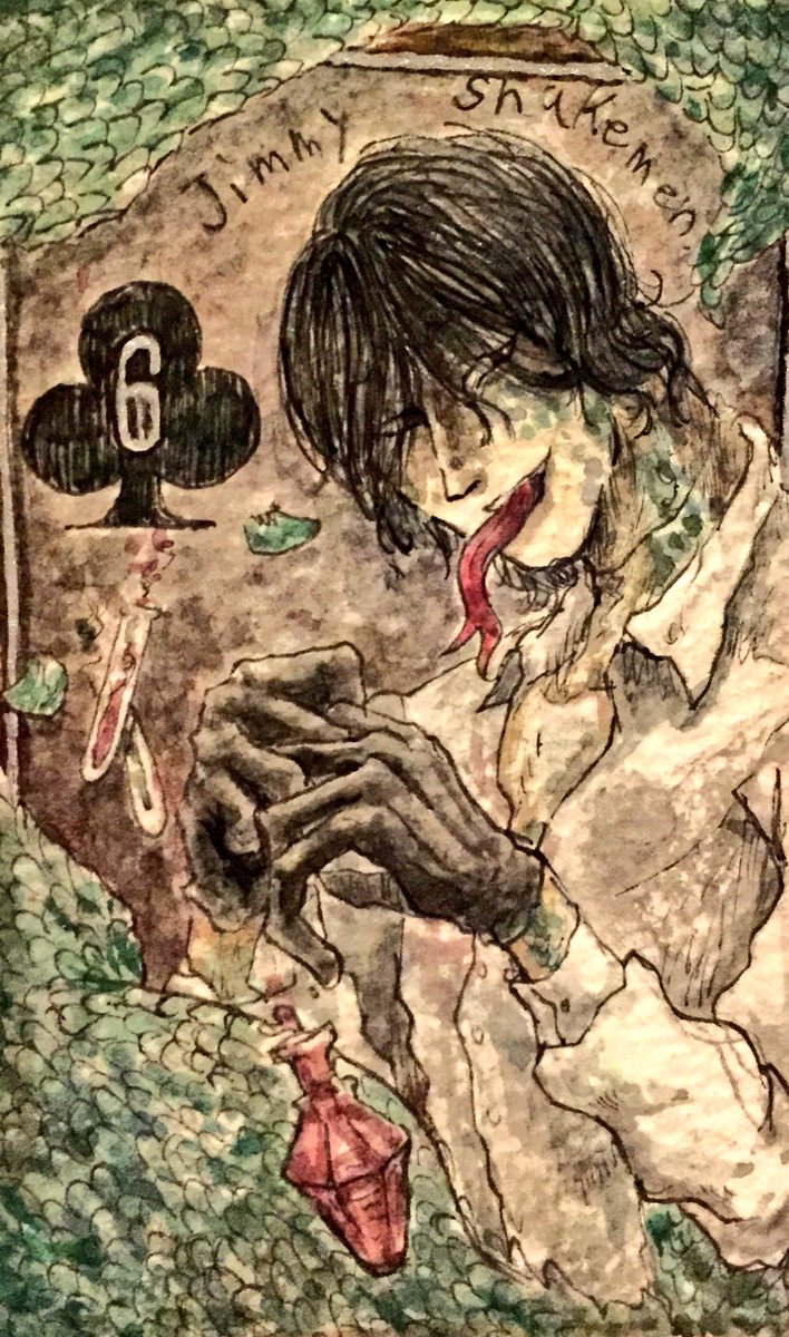 #創作屋の創作人物トランプ
#ハロウィンタウンの憂鬱
♤6 蛇男のジミー・スネッグ
ハロウィンタウンの医者、陰湿で不気味な風貌ではあるが腕は確か。女性が苦手。