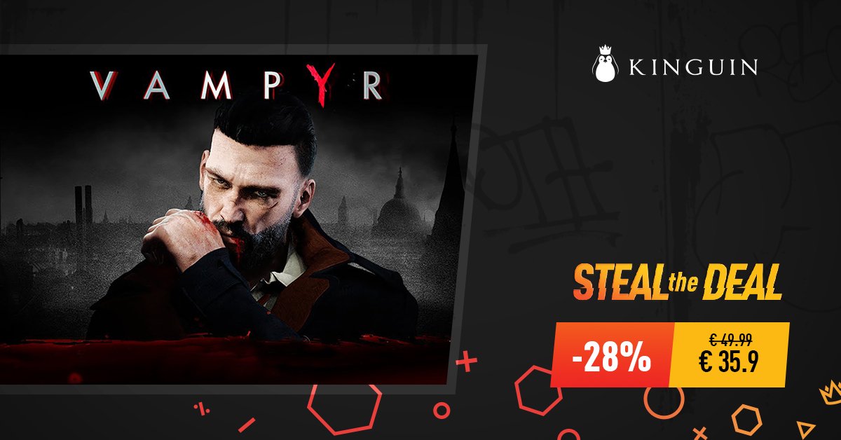 ⚠ ¡#OFERTA ÚNICA!⚠ 💸 ¡Consígue #Vampyr un 28% más barato!💸 

🐧 Aprovecha ya esta promoción entran en ➡ buff.ly/2MoIsLx  ⬅ 🐧 
¡Disfrútalo! 😉