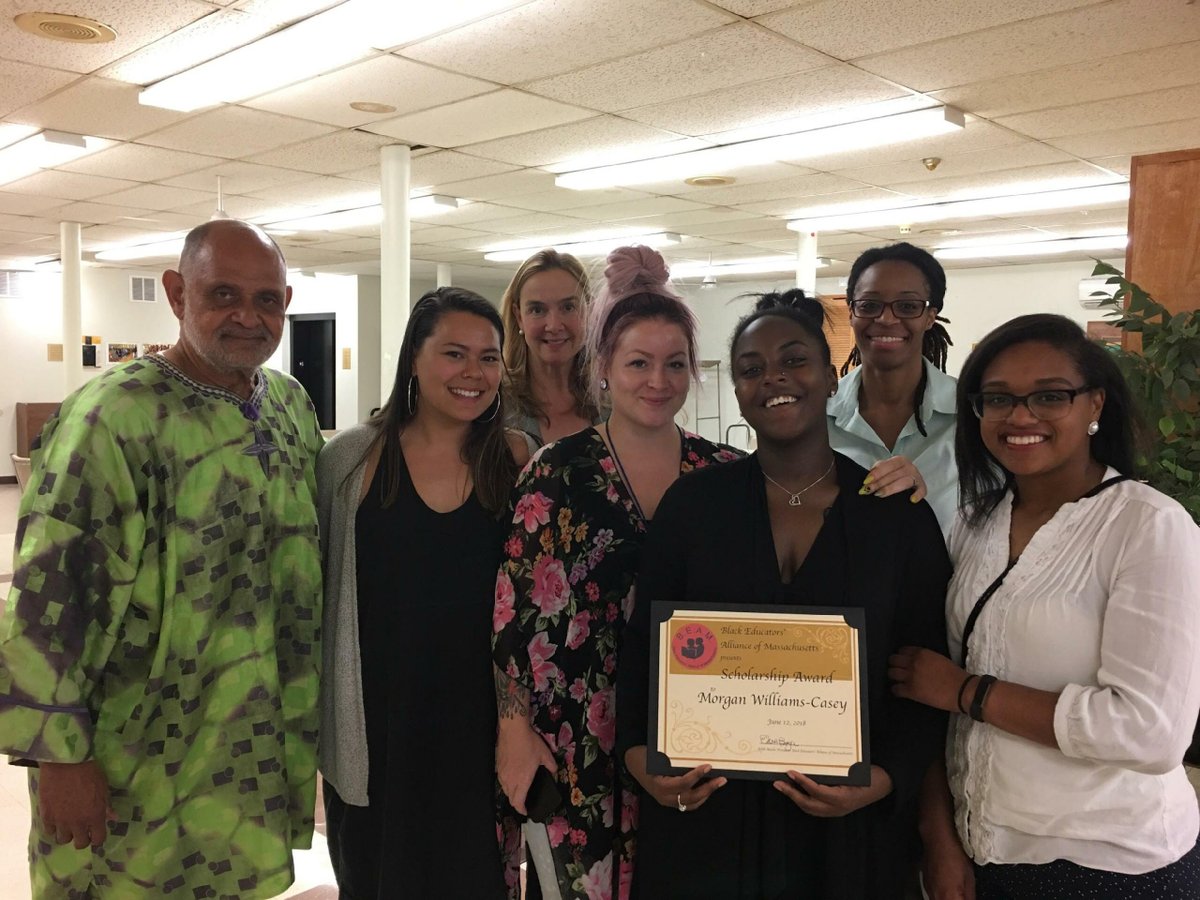 bostondayandeve's tweet photo. Yesterday, we celebrated Morgan, who received a scholarship from the Black Educators Alliance of Massachusetts! She's heading to New England College next year to study biology #bdeapgp #bdearocks https://t.co/eikcebsVk6