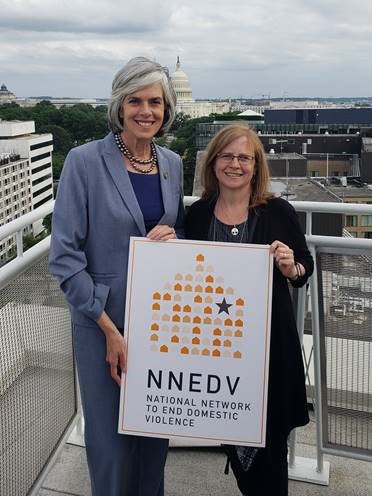 WhipKClark's tweet photo. Thanks to the support & bravery of the DV community, weβve been able to make significant headway on passing the #PAWS Act, Online Safety Modernization Act, & funding for #domesticviolence -related homelessness. Together, we will fight to end violence. @NNEDV #NNEDV2018 https://t.co/MP919foqPm