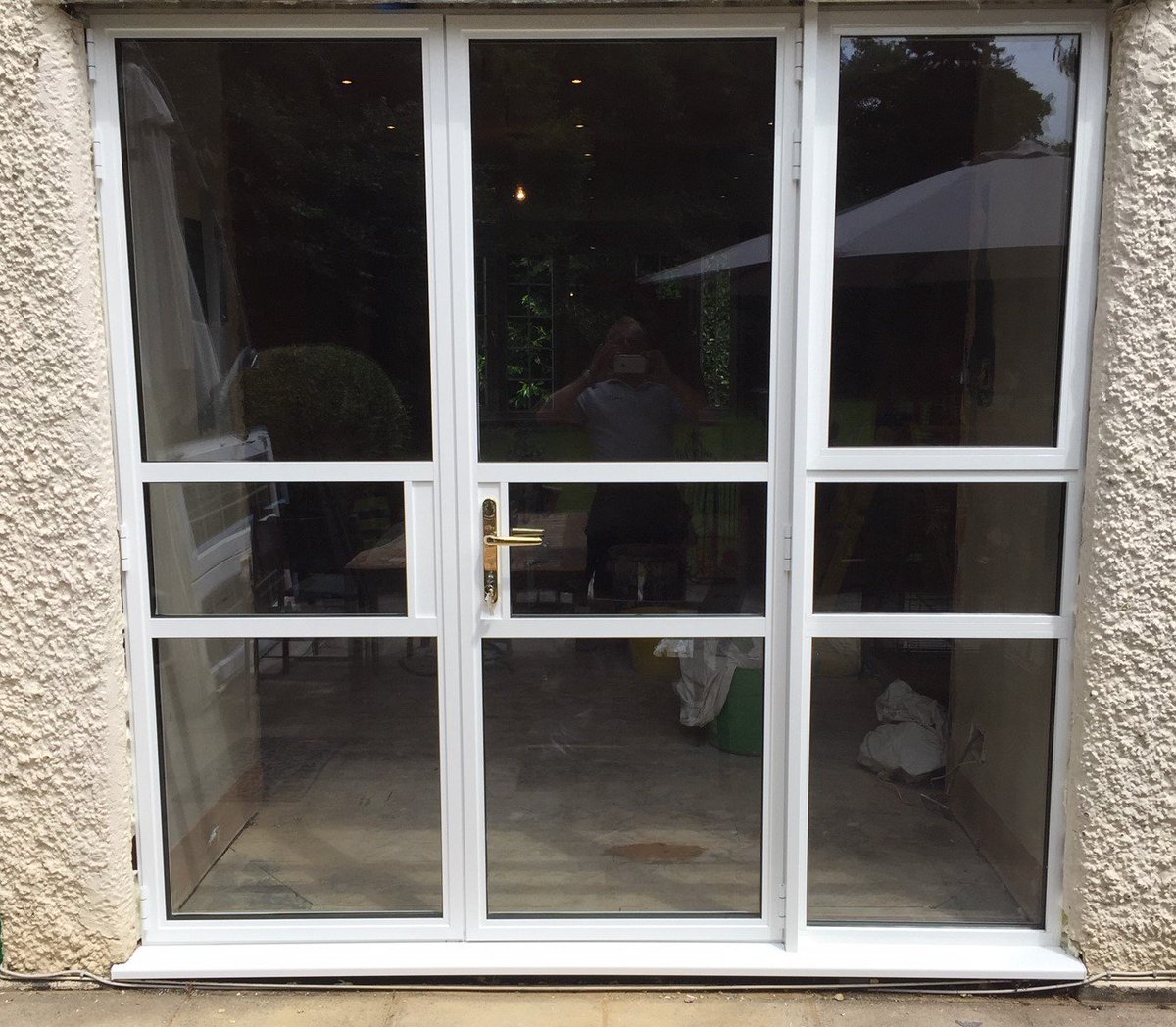 WindowSanctuary's tweet photo. Working progress from today's installation in North London #alitherm #Frenchdoors #crittalreplacements #aluminiumdoors #doorskent #smartsystems https://t.co/qrysx8Rois