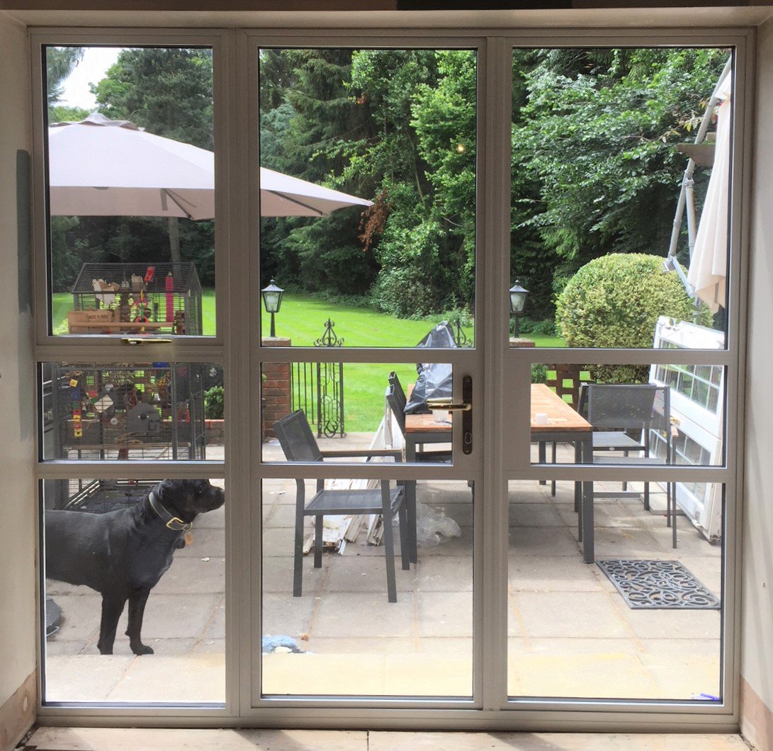WindowSanctuary's tweet photo. Working progress from today's installation in North London #alitherm #Frenchdoors #crittalreplacements #aluminiumdoors #doorskent #smartsystems https://t.co/qrysx8Rois