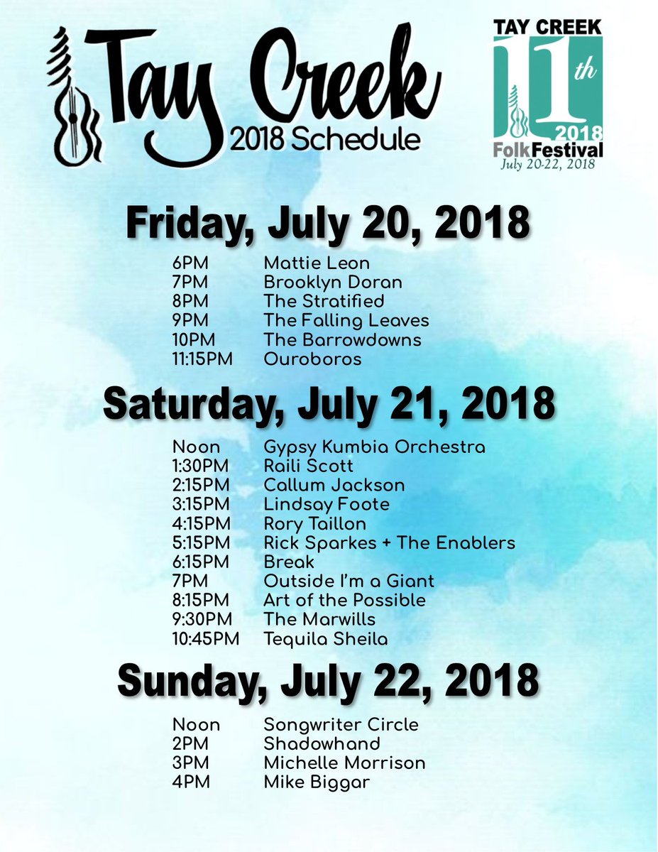 Big News!  The Schedule for 2018 is out and Early Bird tickets are now available online at buff.ly/2JIaTlJ! #TCFF2018