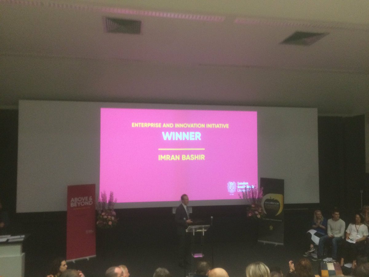 linsey_cole's tweet photo. Big congrats to @imranlsbu winning the Enterprise & Innovation Initiative @lsbu staff awards #lsbustaffconference https://t.co/cUMIu1vt4c