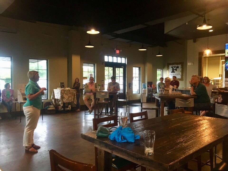 MobileBaykeeper's tweet photo. Great time last night at @FairhopeBrewing talking about our current issues at Green Drinks. Thanks to everyone who attended! @kccallaway #greendrinks #wedoitforthebay https://t.co/BpU3w5srSf