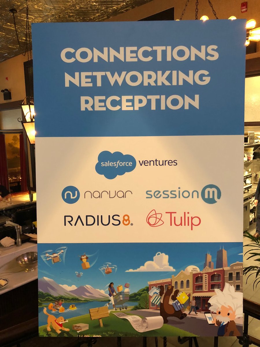 radius8's tweet photo. Thanks to @SalesforceVC for sponsoring a great cocktail hour at connections with Salesforce Technology Partners @radius8 @narvarinc @tulipretail and @sessionm #CNX18 @commercecloud @salesforce https://t.co/pJT1ihWkx0