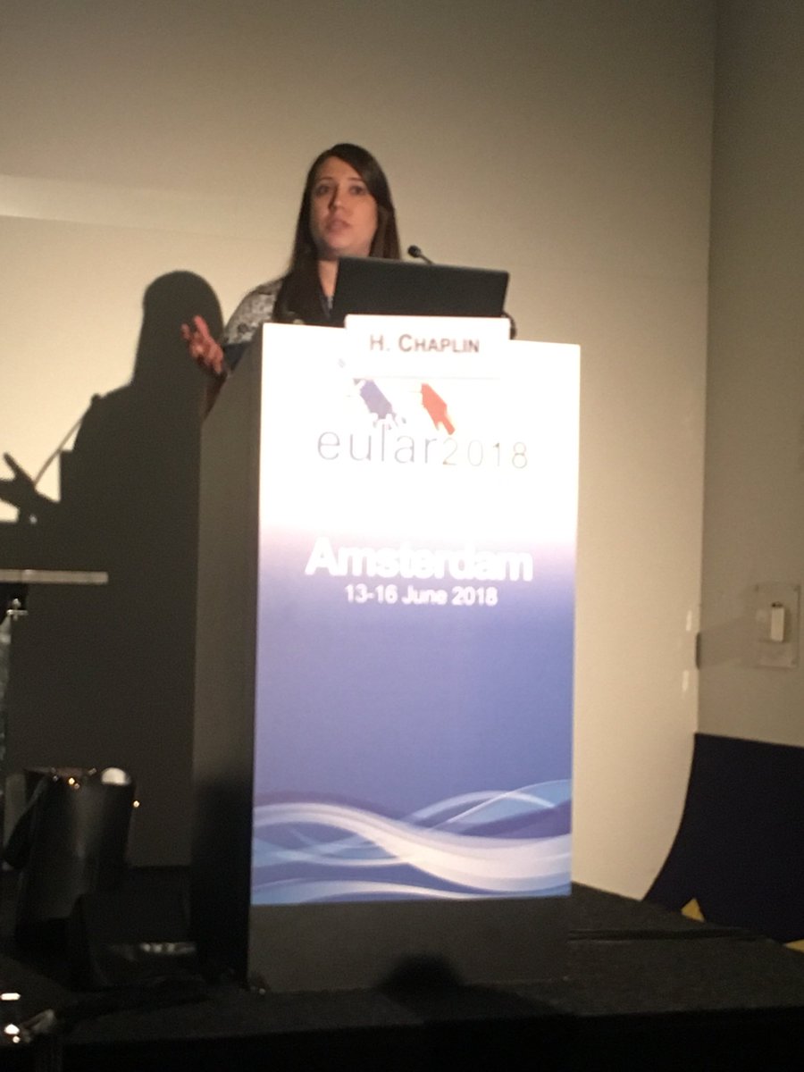 sshoopworrall's tweet photo. Fascinating talk by @HemaChaplin on predictors of pain for young people with JIA #GoHema #EULAR18 #JIA https://t.co/dWdBZ6YLDq