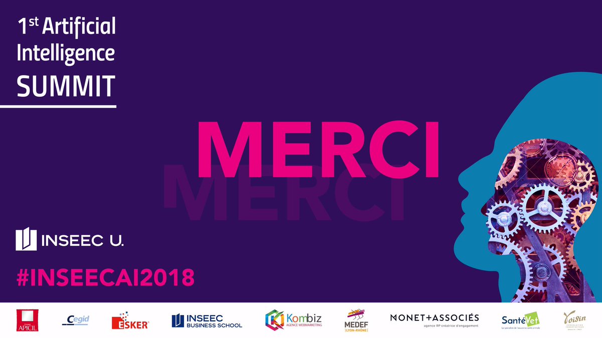 inseec_ge's tweet photo. Un grand merci à nos 370 participants 🤖 ! Cette 1ère édition a été couronnée de succès 👑 Nous espérons tous vous revoir l’année prochaine pour le volume 2 👀 #Lyon #INSEECAI2018 #LetsTalkAboutTheFuture https://t.co/hifXtTvNvY
