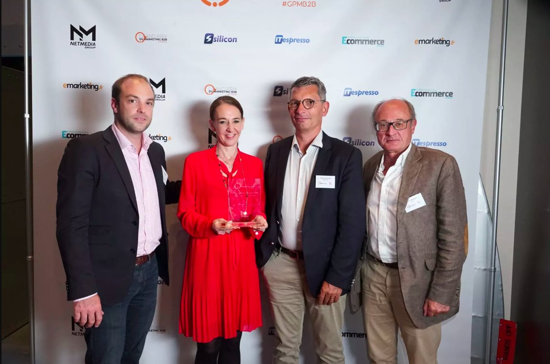 Touch_Sell's tweet photo. @glegendre (@Touch_Sell), Francis Vergnot (#TPC) et Caroline Tremel (@belcorporate ) ont reçu hier soir le Prix de la Meilleure #SolutionCRM par @leonard_digital (@BeckmanCoulter France). Merci aux organisateurs du #GPMB2B2018 ainsi qu’à l'ensemble des jurés 👏 https://t.co/YKqr19FTvM