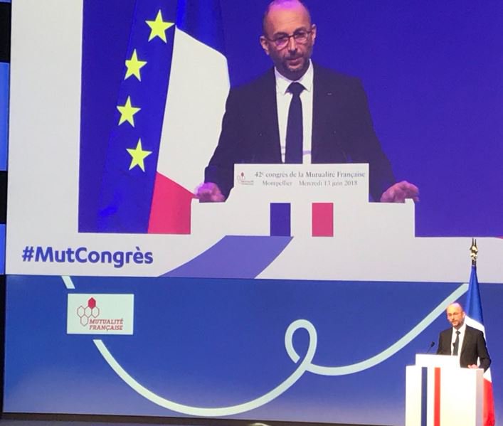AMLemessager's tweet photo. 42ème Congrès de la Mutualité Française #MutCongrès @mutualite_fr @mfam4953 @montpellier_ @ThierryBeaudet accueille Emmanuel Macron : Monsieur le Président, osez l’économie sociale et solidaire, osez les mutuelles ! https://t.co/ZdG9EnNuuq