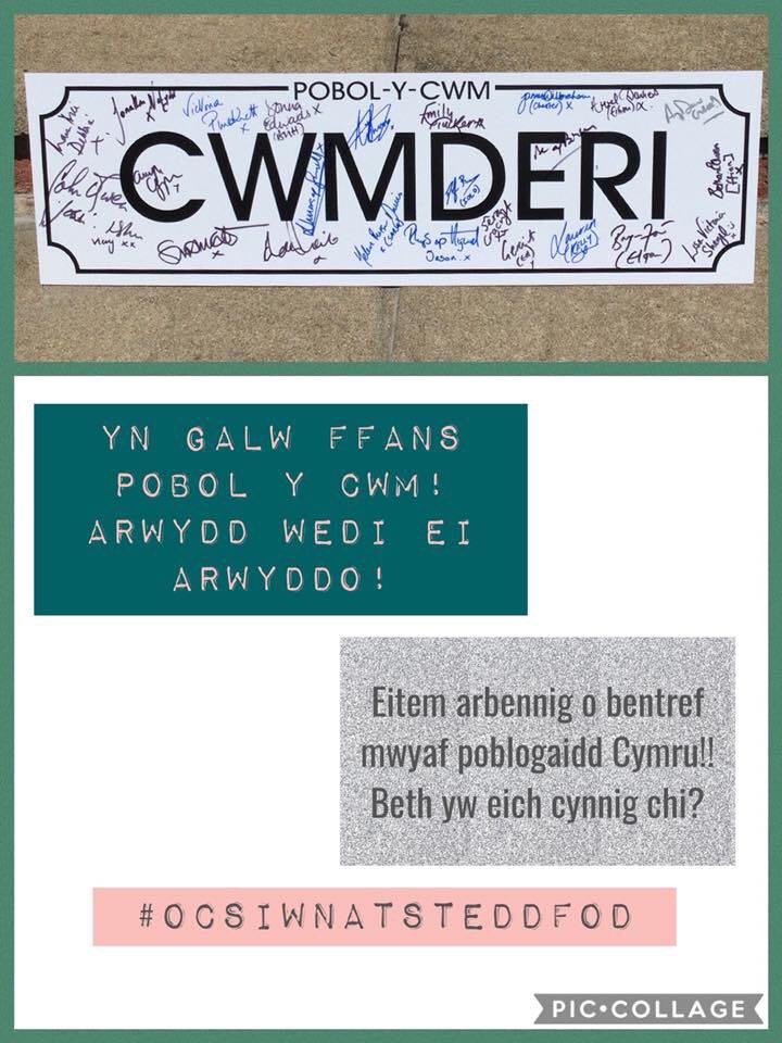 Pwy yw ffan mwya <a href="/pobolycwm/">Pobol y Cwm</a>? Anrheg gwych iddyn nhw yn #ocsiwnatsteddfod. Beth yw'ch cynnig chi?