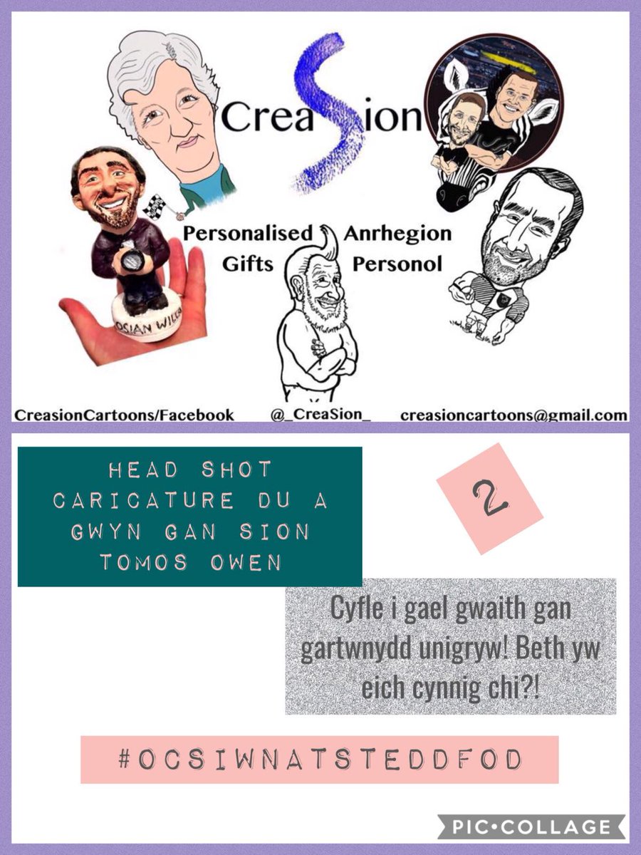 Lot gwell nag unrhyw selffi - cartwn gan y talentog Sion Tomos Owen @_CreaSion_ i chi'ch hun, aelod o'r teulu neu ffrind efallai? #ocsiwnatsteddfod