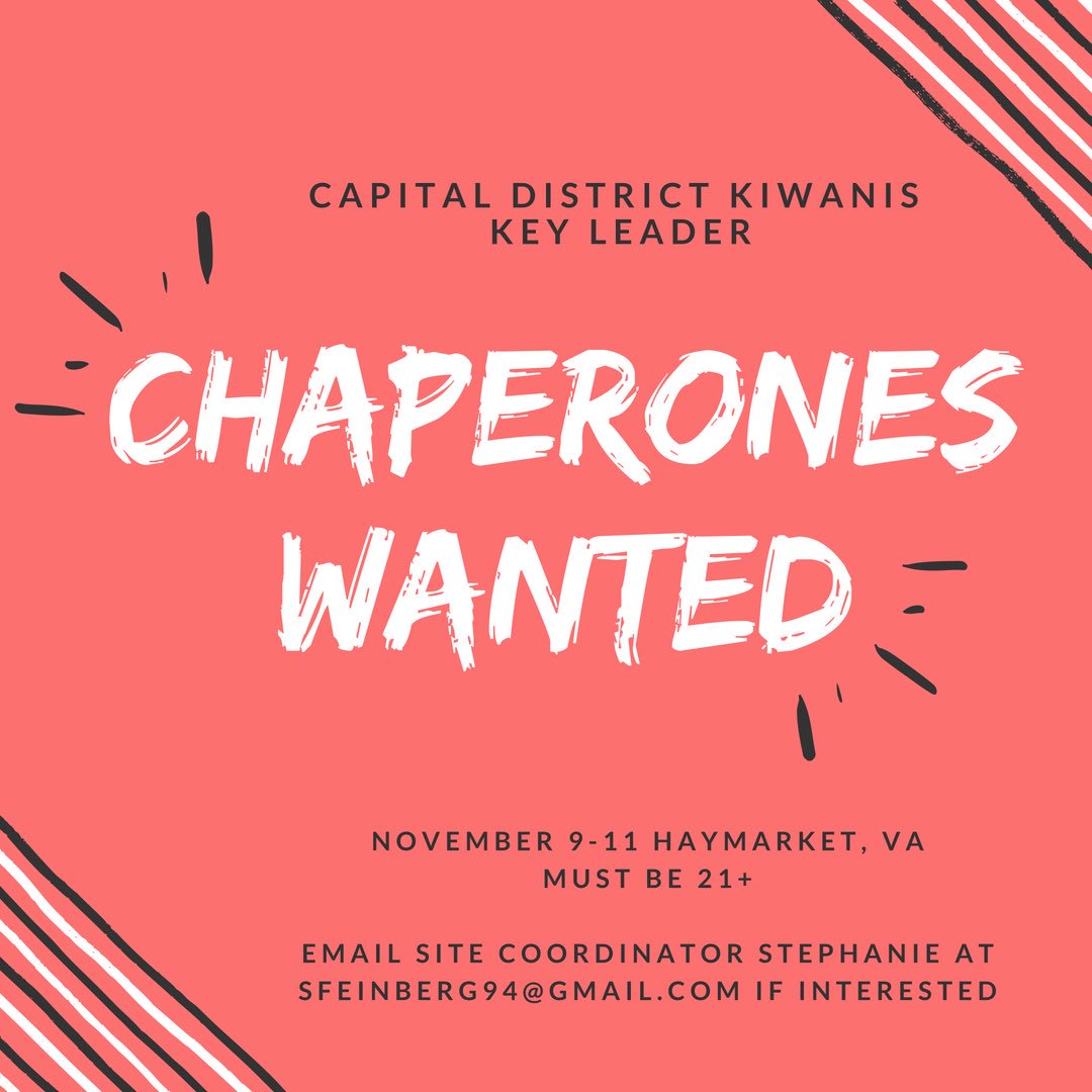 CapKeyLeader's tweet image. Hey Capital District! Do you want to spend a weekend volunteering with fellow Kiwanians and adults making a memorable impact on our youth? Spread the word and volunteer as a Key Leader chaperone. This life-changing weekend would not be possible without your support.